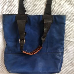 Steve Madden cobalt blue large leather tote!